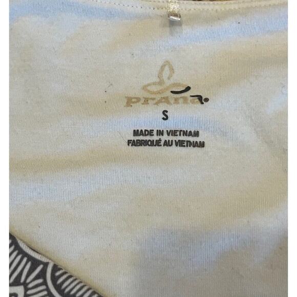 PrAna Viana Dress Women's Small Gray White Print Sleeveless V-Neck Knee Length - Picture 7 of 7